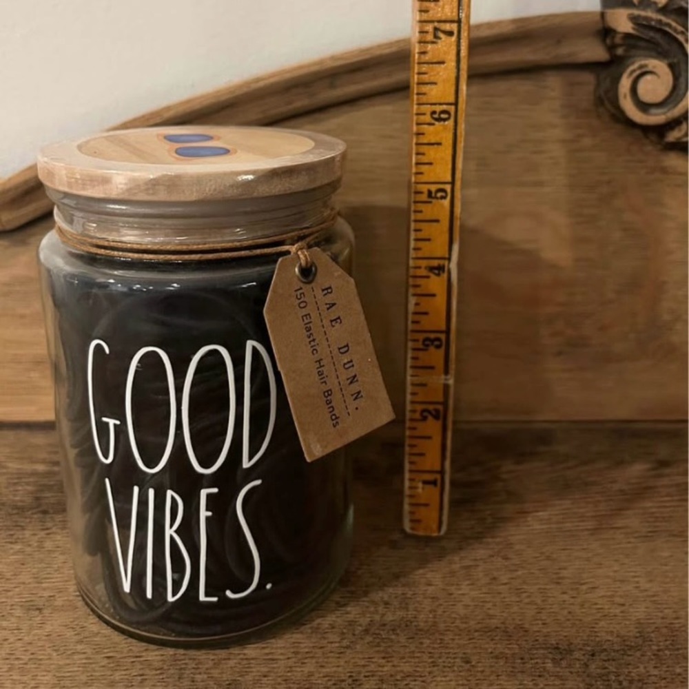 Rae Dunn Good Vibes Hair
Elastic Jar